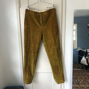 Romeo Gigli Corduroy Mustard Dress Pants